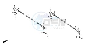 TRX200D FOURTRAX drawing TIE ROD