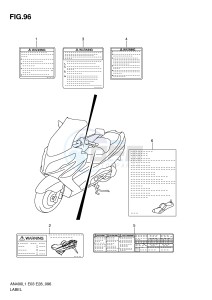 AN400 (E3-E28) Burgman drawing LABEL (AN400ZAL1 E28)