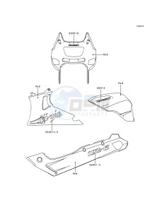 ZX 600 E [NINJA ZX-6] (E1-E3) [NINJA ZX-6] drawing DECALS-- RED- --- ZX600-E3- -