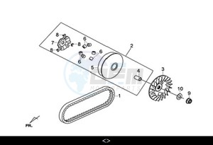 JOYRIDE 300 16" (LJ30W4-EU) (M3) drawing MOVABLE DRIVE FACE ASSY