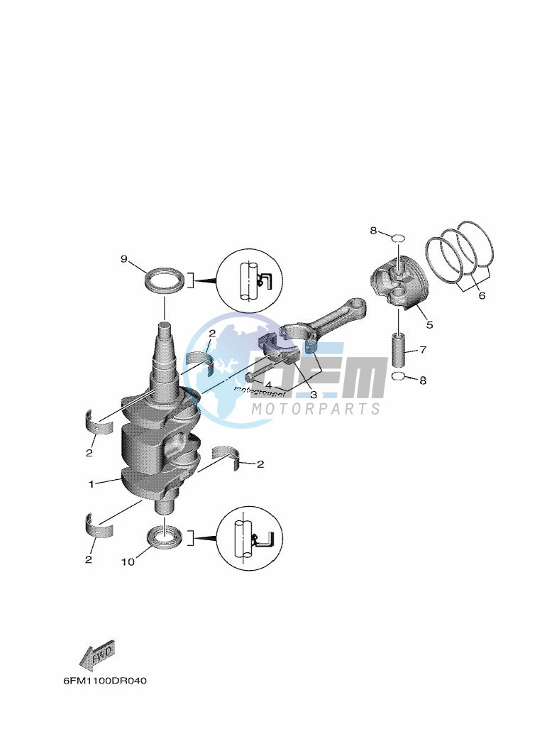 CRANKSHAFT--PISTON