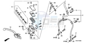 CB600F39 Australia - (U / ST) drawing FR. BRAKE MASTER CYLINDER (CB600F/F3)