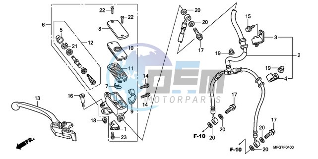 FR. BRAKE MASTER CYLINDER (CB600F/F3)