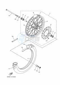 YZ85LW YZ85 (B0GB) drawing FRONT WHEEL