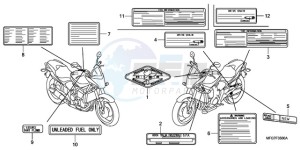 CB600FA39 Spain - (SP / ABS ST 25K) drawing CAUTION LABEL