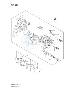 DL650 drawing REAR CALIPER (DL650UEL1 E19)