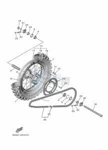 YZ65 (BR86) drawing REAR WHEEL