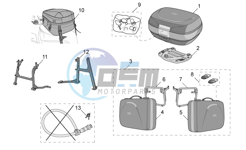 Acc.-Top/cases,side cases var