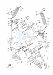 YXC700E YX70CPM (BHE2) drawing FRONT SUSPENSION & WHEEL