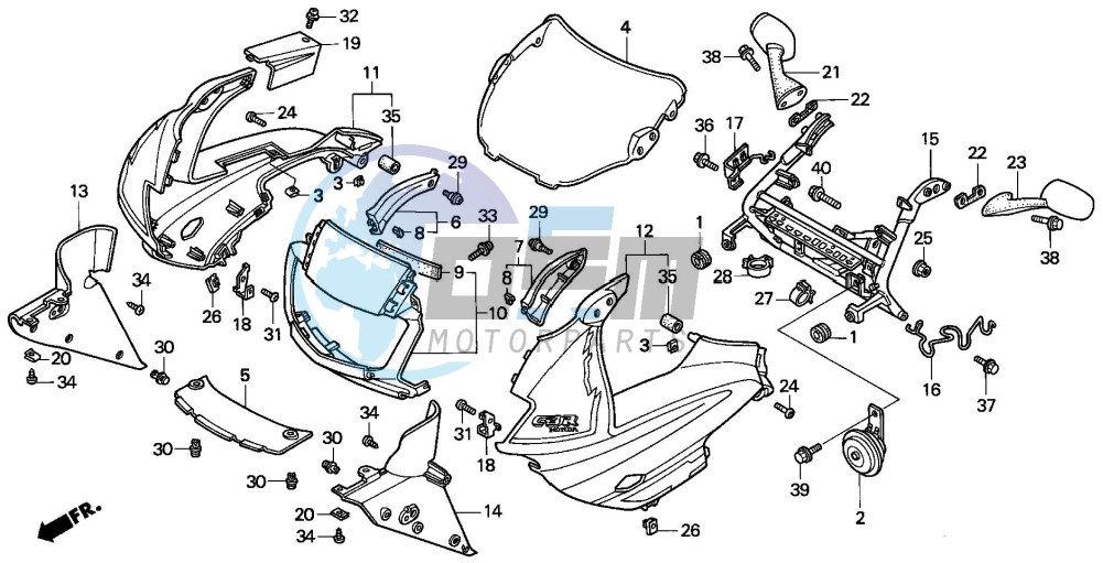 UPPER COWL (CBR600FS/3S/T/3T/SET)