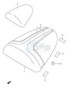 GSX-R600 (E2) drawing SEAT TAIL BOX (MODEL V)