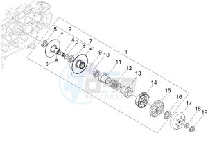 GTS 300 ie Super USA drawing Driven pulley