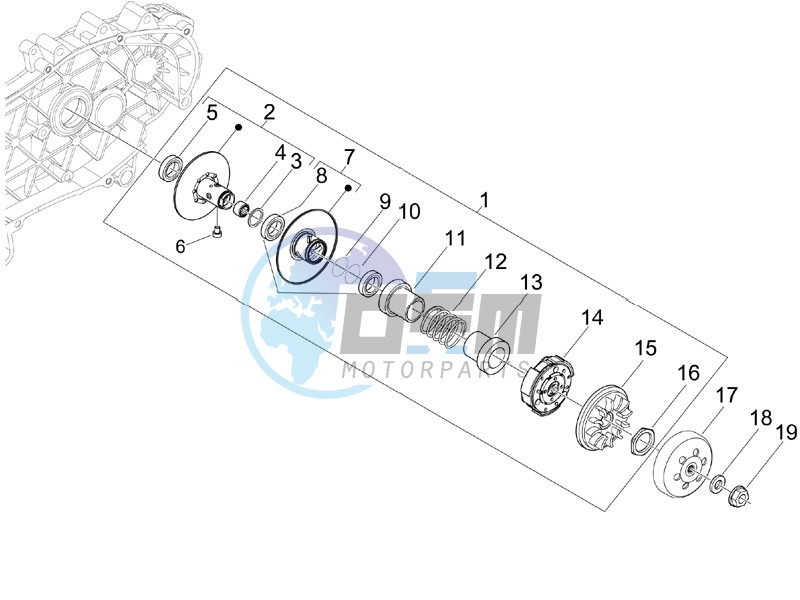 Driven pulley