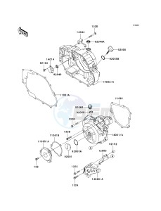 KLX 140 A [KLX140] (A8F-A9FA) A8F drawing ENGINE COVER-- S- -