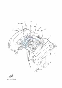 YFM700FWBD YFM70KPAK (B5K6) drawing REAR FENDER