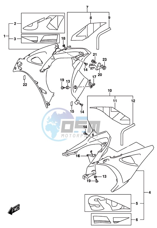 SIDE COWLING (GSX-R1000AL8 E21) (FOR YWW)