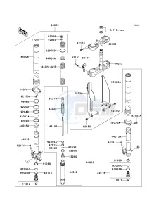 KX 250 N [KX250F](N2) N2 drawing FRONT FORK