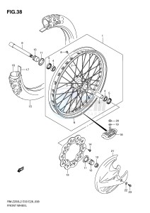 RM-Z250 (E03) drawing FRONT WHEEL