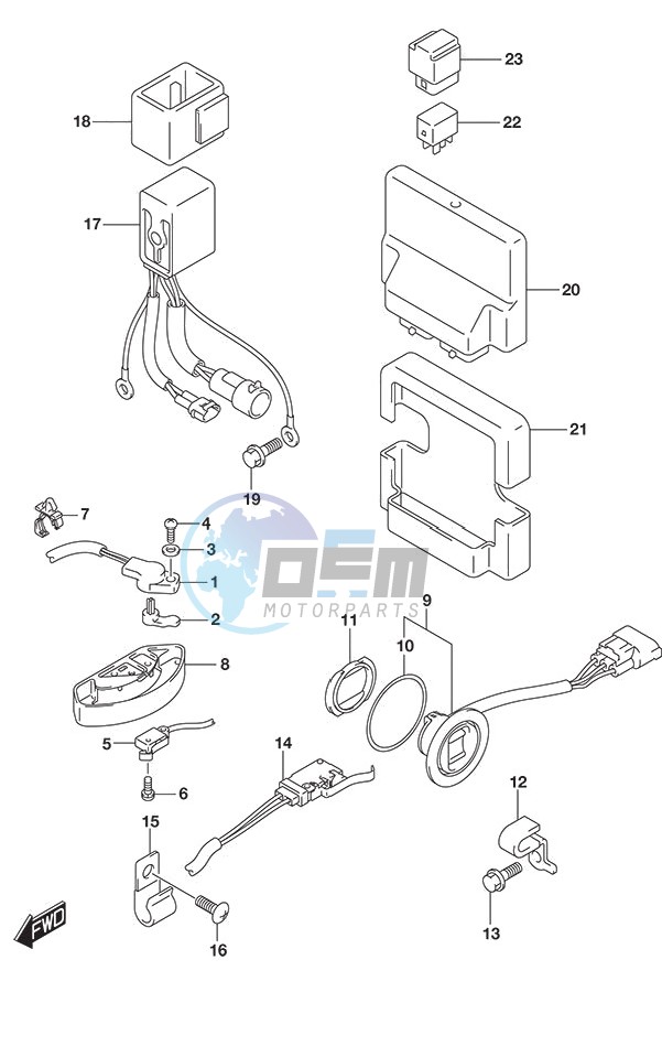 PTT Switch/Engine Control Unit