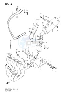 GSX-R750 drawing MUFFLER