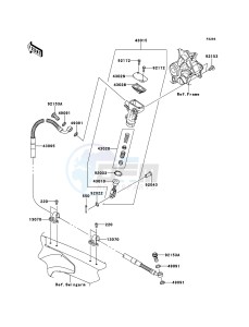 KX250F KX250ZDF EU drawing Rear Master Cylinder