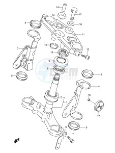 GS500E (E2) drawing STEERING STEM