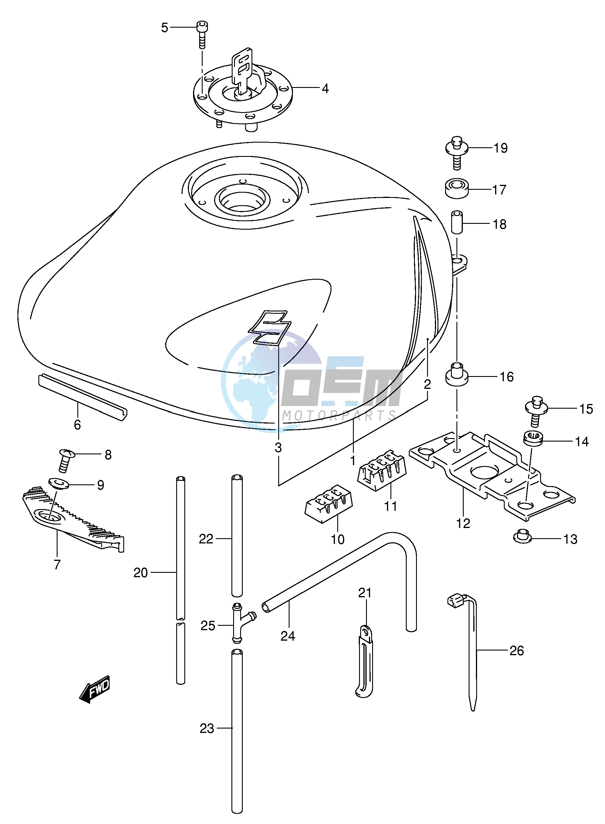 FUEL TANK (GSF1200ZK4)