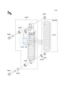 KVF 650 D ([BRUTE FORCE 650 4X4] (D6F-D9F) D7F drawing SHOCK ABSORBER-- S- -