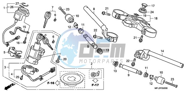 HANDLE PIPE/TOP BRIDGE