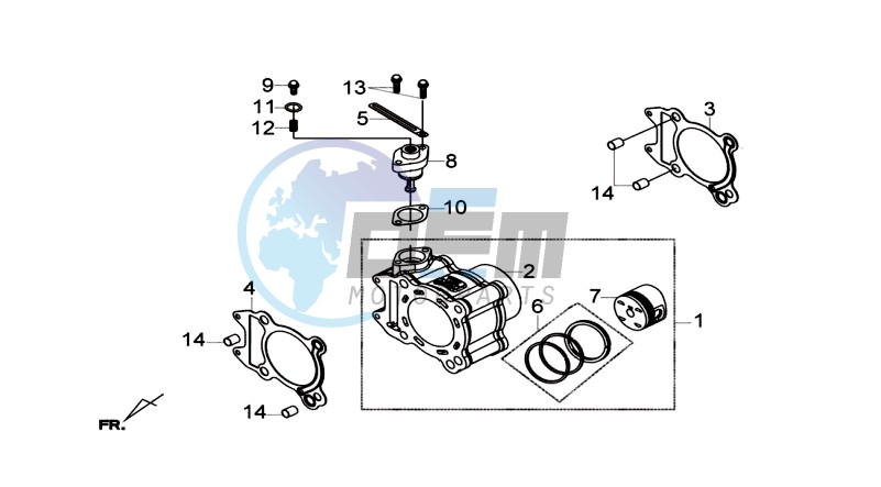 CYLINDER MET PISTON