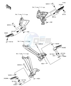 Z1000 ZR1000FFF FR GB XX (EU ME A(FRICA) drawing Footrests