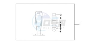 VT750CA9 UK - (E / MKH MME ST) drawing LEATHER TANK BELT