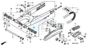 CRF450RA Australia - (U) drawing SWINGARM