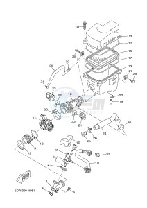 MT125A MT-125 ABS (5D7M) drawing INTAKE