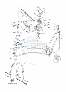 XSR900 MTM850 (BAE8) drawing FRONT MASTER CYLINDER