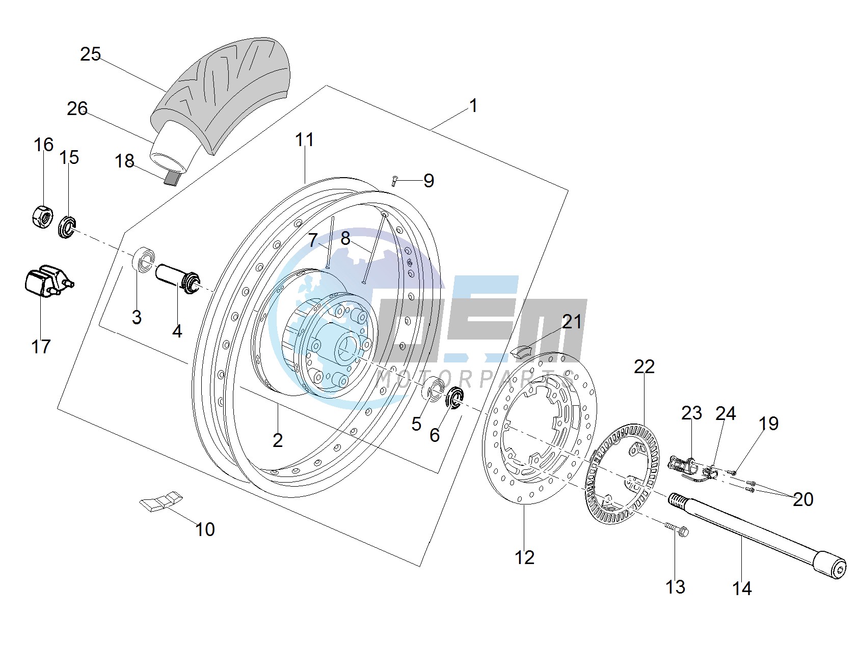 Rear wheel I