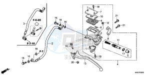 NSS125DF Forza 125 - NSS125D Europe Direct - (ED) drawing REAR BRAKE MASTER CYLINDER