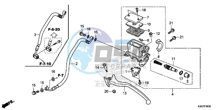 REAR BRAKE MASTER CYLINDER