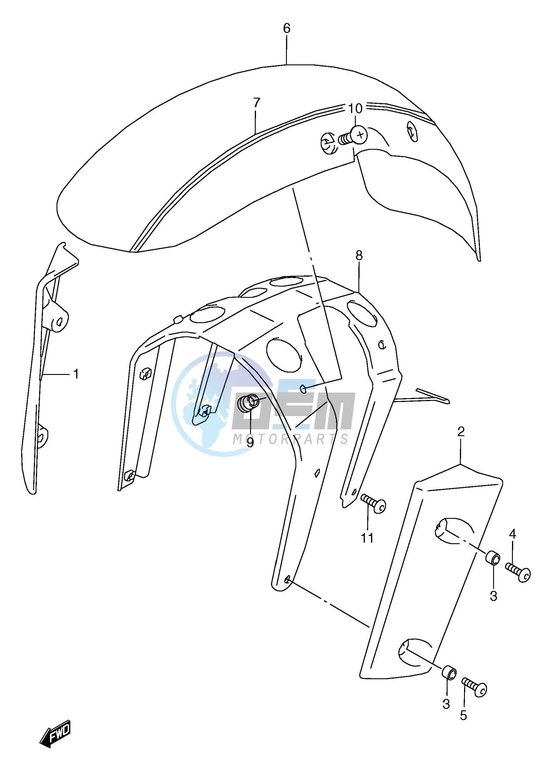 FRONT FENDER (MODEL X)