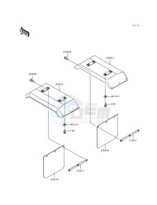 KAF 300 A [MULE 500] (A1) [MULE 500] drawing REAR FENDER