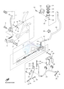 XVS950XR-A SCR950 SCR950 (BL34) drawing REAR MASTER CYLINDER