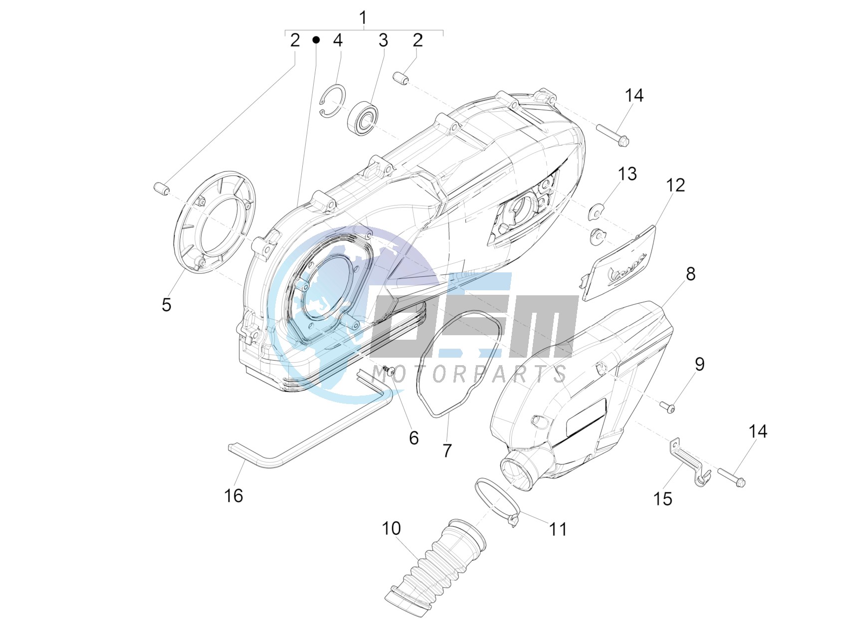 Crankcase cover - Crankcase cooling