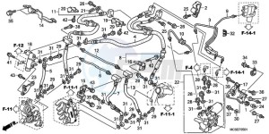 ST1300A9 CH / ABS MME - (CH / ABS MME) drawing FRONT BRAKE HOSE (ST1300A)