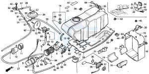 TRX350 FOURTRAX drawing FUEL TANK