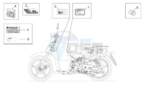 Scarabeo 100 4T e2 drawing Decal op.handbooks and plate set