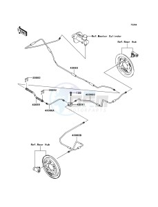 MULE 600 KAF400-B1 EU drawing Rear Brake Piping