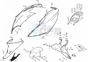 ATLANTIS BULLET - 50 cc VTHAL1AE2 Euro 2 2T AC GBR drawing Rear fairing (Positions)