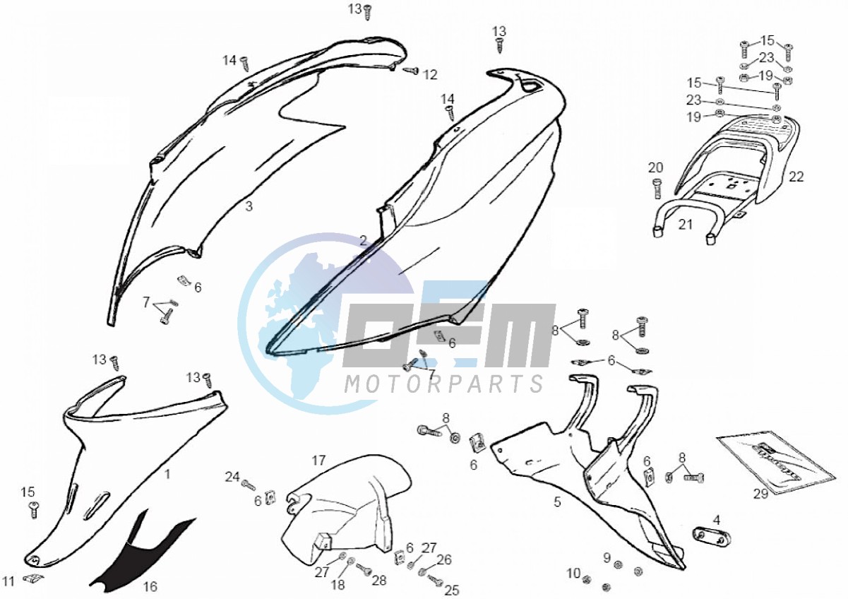 Rear fairing (Positions)