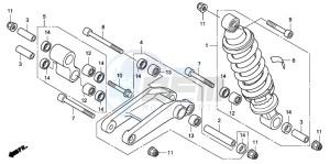 CBF1000S drawing REAR CUSHION