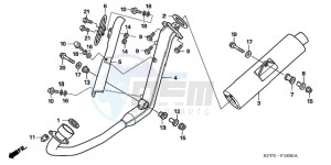 CBR125RWA UK - (E / WH) drawing EXHAUST MUFFLER